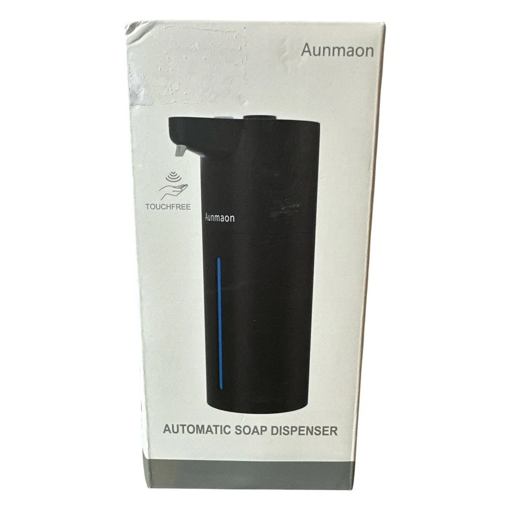 Aunmaon Automatic Soap Dispenser Touchless Matte Black 12.5oz SY-915 NIOB